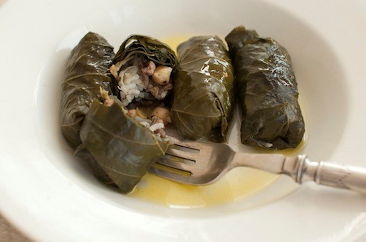 Stuffed grape leaves