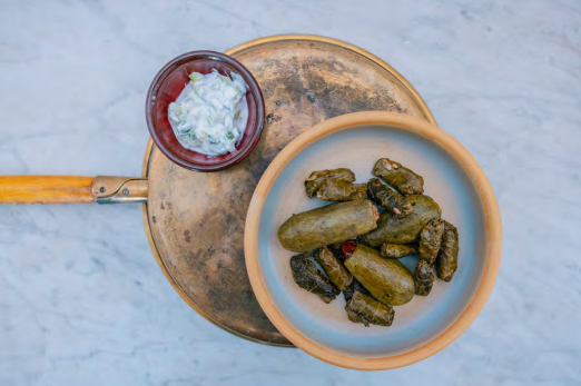 Stuffed grape leaves and courgettes (Siyami)