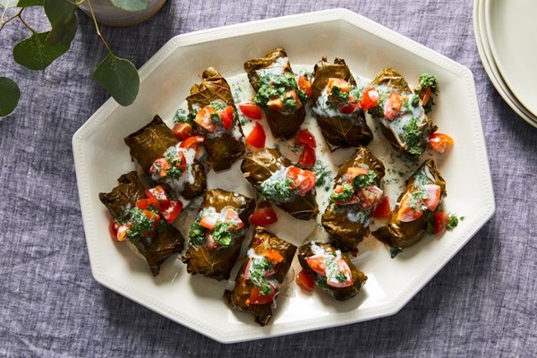 Stuffed grape leaves (Dolmas)