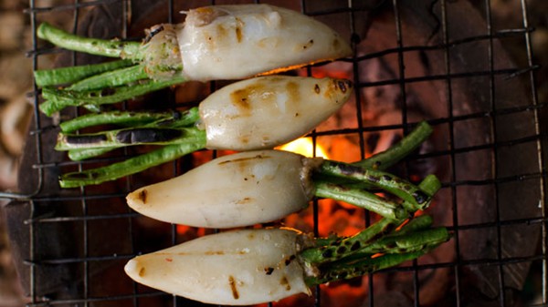 Stuffed Kampot squid