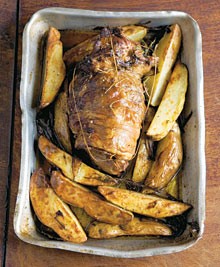 Stuffed lamb shoulder