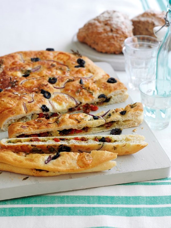 Stuffed Mediterranean ciabatta