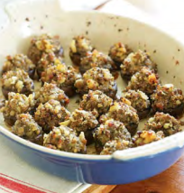 Stuffed mushrooms with pancetta, shallots and sage