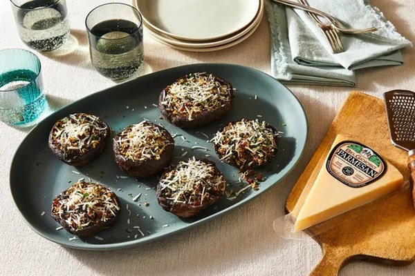 Stuffed mushrooms with Parmesan & pancetta