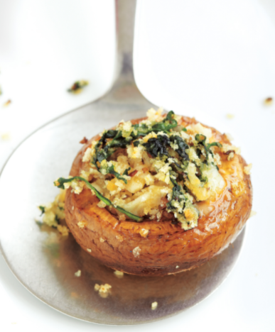 Stuffed mushrooms with spinach