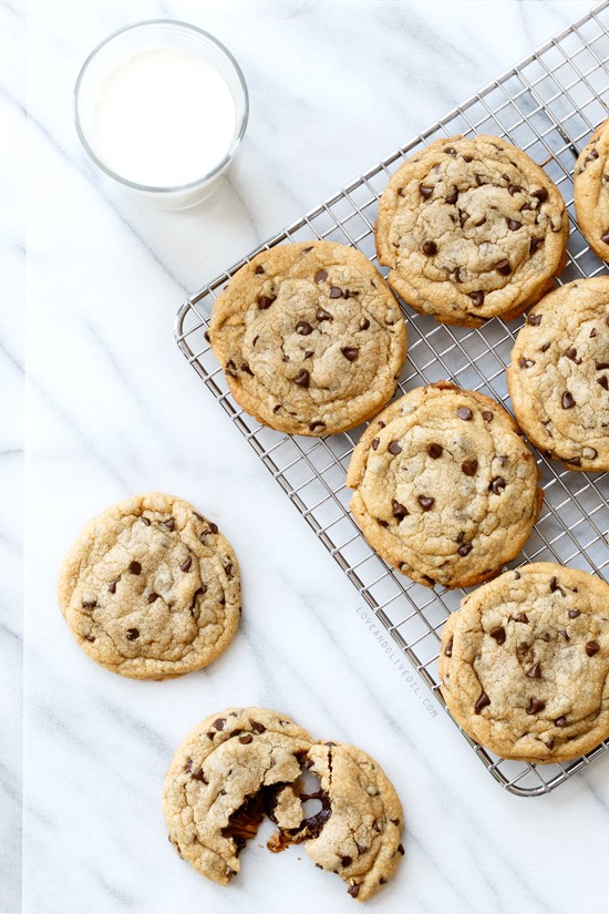 Stuffed peanut butter chocolate chip cookies