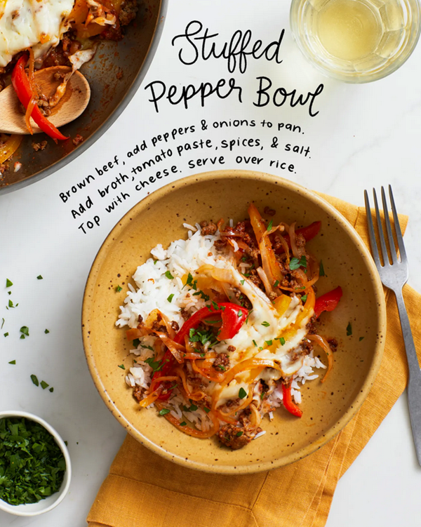 Stuffed pepper in a bowl