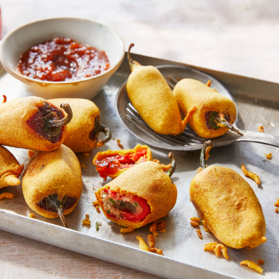Stuffed pepper pakora