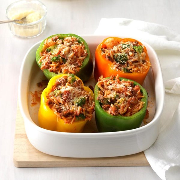 Stuffed peppers for four