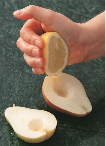 Stuffed poached pears