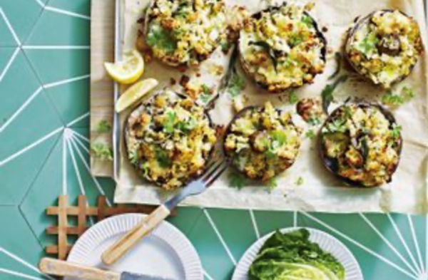 Stuffed portobello mushrooms with Taleggio