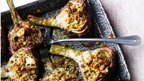 Stuffed roasted artichokes