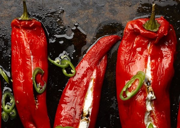 Stuffed Romano peppers with ricotta and mascarpone