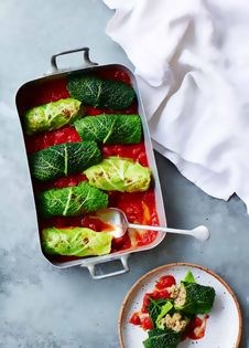 Stuffed Savoy cabbage