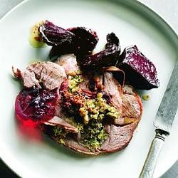 Stuffed shoulder of mutton