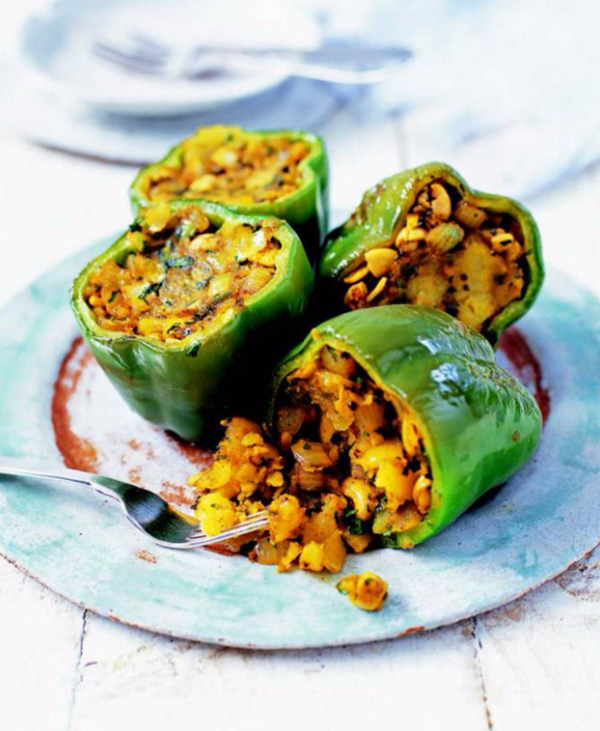 Stuffed sweet peppers (Bharwan Shimla mirch)