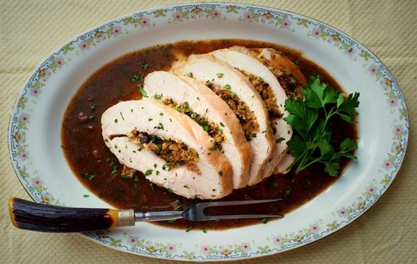 Stuffed turkey breast Marsala (or poor man's veal)
