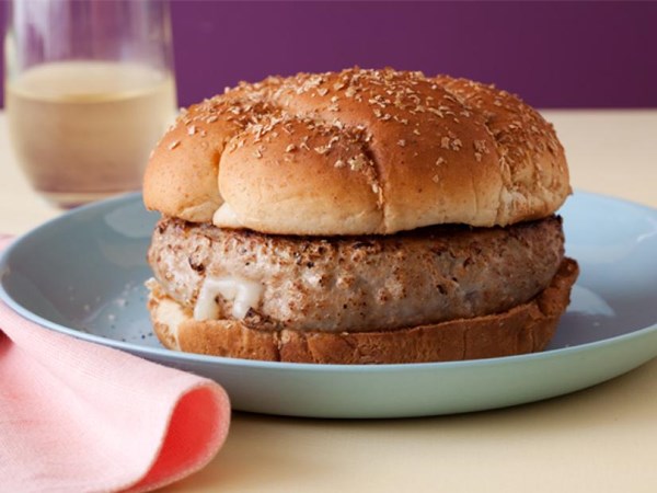 Stuffed turkey burgers