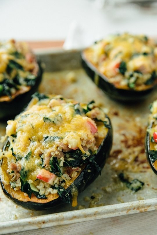 Stuffed winter squash