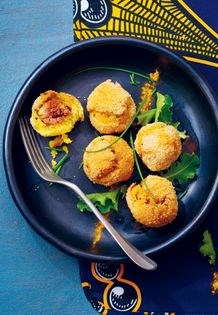 Stuffed yam balls