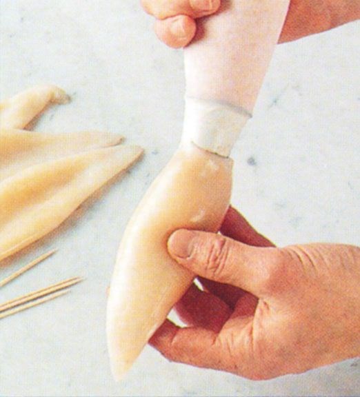 Stuffing squid