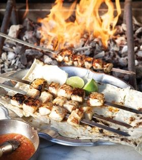 Sturgeon kabab (Kabab-e uzunbrun)