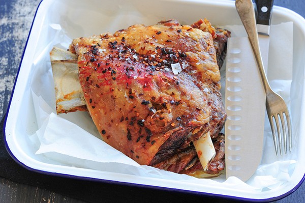 Succulent slow roast lamb