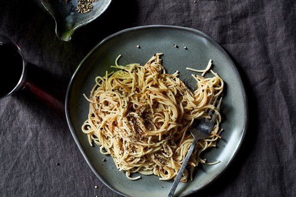 Sue Kreitzman’s lemon butter angel hair pasta