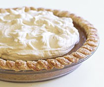 Sugar & spice pumpkin pie with brandied ginger cream