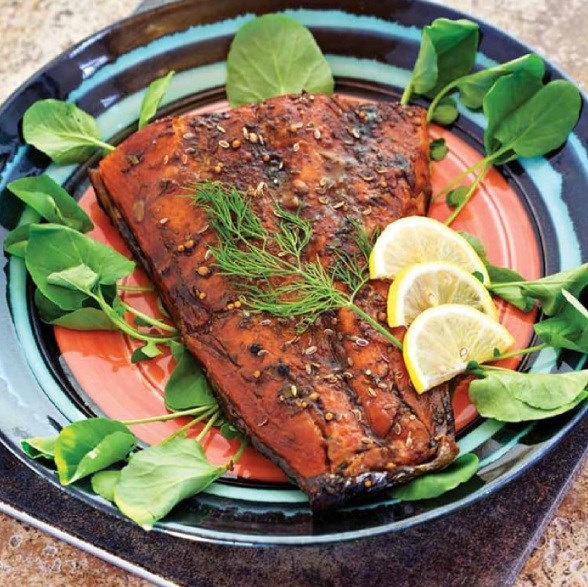 Sugar-and-spice brined salmon