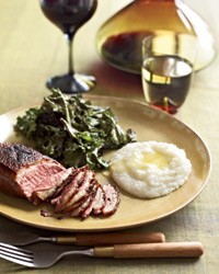 Sugar-and-spice skillet-roasted duck breasts