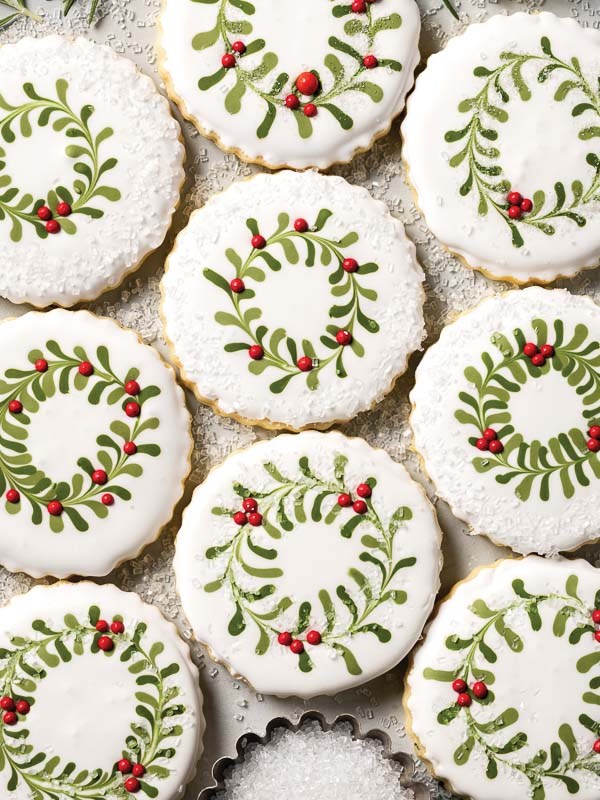 Sugar cookie wreaths