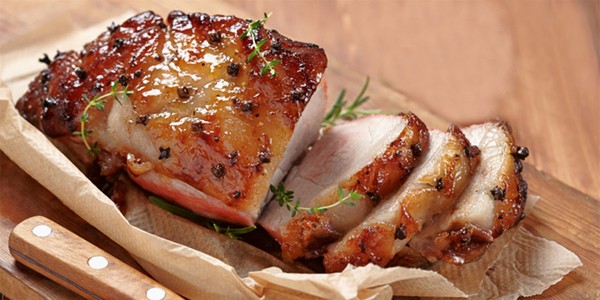 Sugar-free glazed Christmas ham