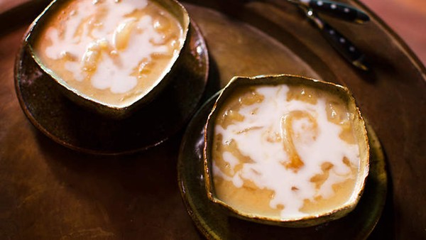 Sugar palm with coconut milk