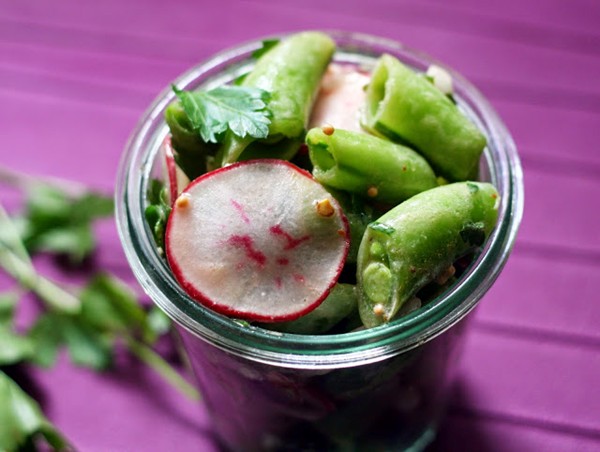 Sugar snap pea & radish salad