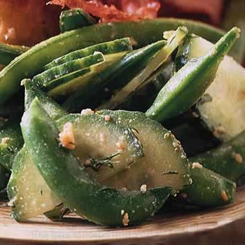 Sugar snap pea and cucumber salad