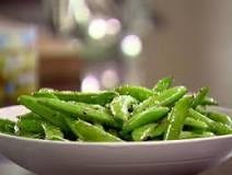 Sugar snap peas with miso sauce