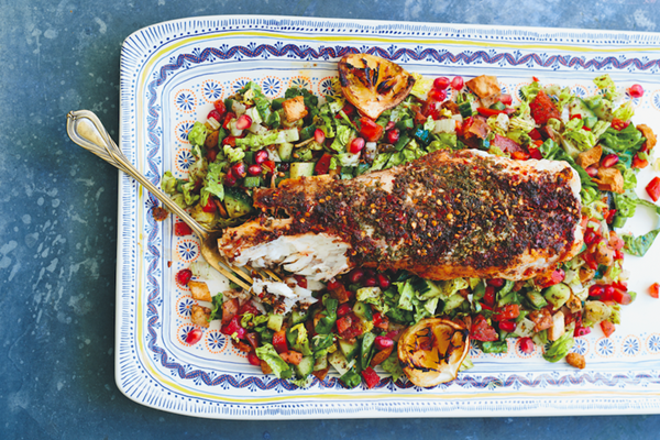 Sumac & za’atar roasted monkfish