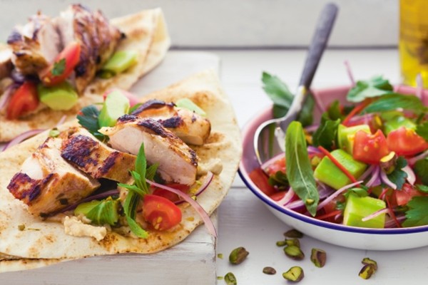 Sumac chicken with Persian tomato salad