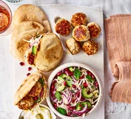 Sumac turkey-stuffed pittas
