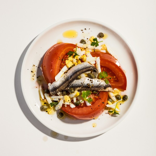 Summer anchovy salad