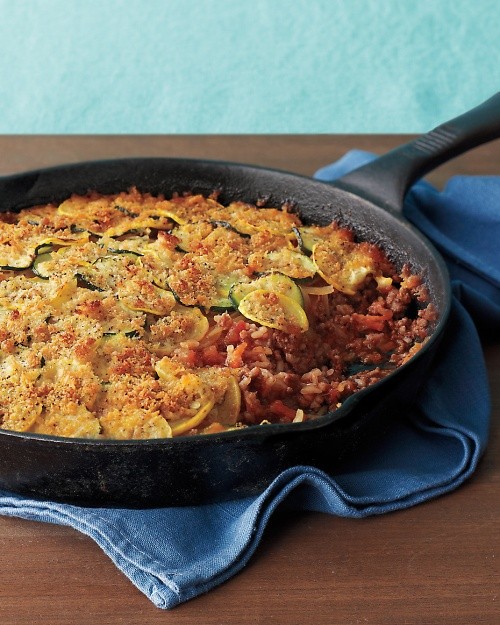 Summer beef-and-rice casserole