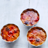 Summer berry burnt coconut creams