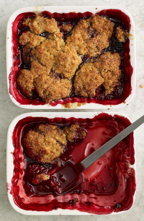 Summer berry cobbler