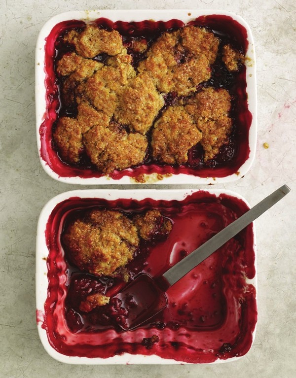 Summer berry cobbler