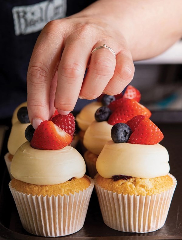Summer berry cupcake