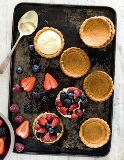 Summer berry custard tarts