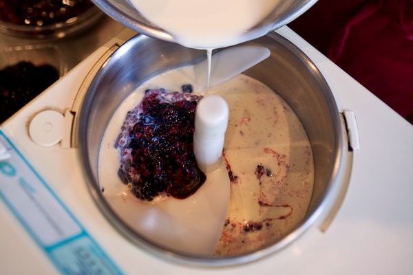 Summer berry ice cream