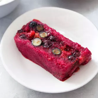 Summer berry pudding