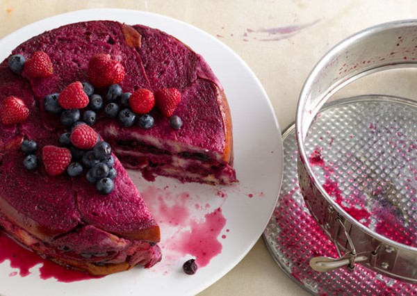 Summer berry pudding